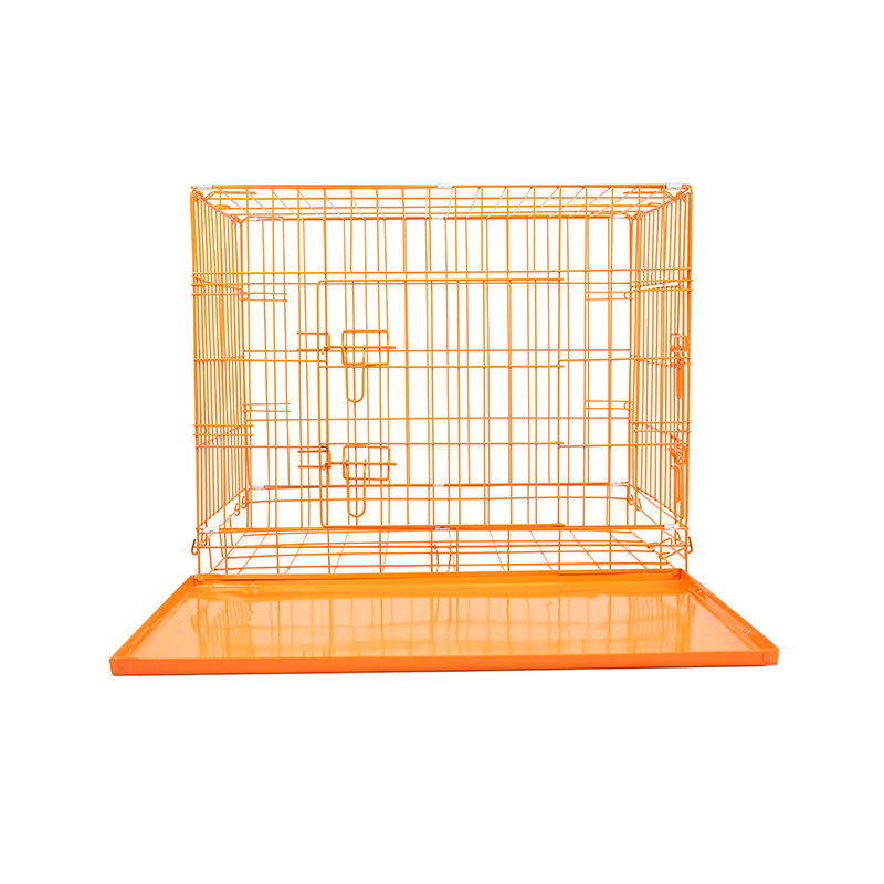 DH016-2 Opvouwbare 2-deurs kennel voor huisdieren met ABS-lade