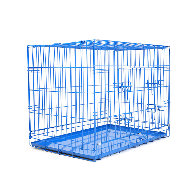 DH016-2 Opvouwbare 2-deurs kennel voor huisdieren met ABS-lade