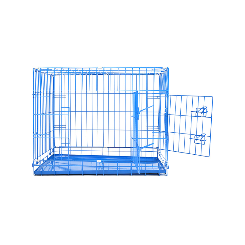 DH016-2 Opvouwbare 2-deurs kennel voor huisdieren met ABS-lade