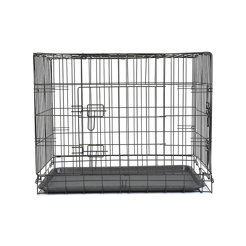 DH016-2 Opvouwbare 2-deurs kennel voor huisdieren met ABS-lade