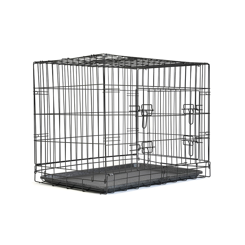 DH016-2 Opvouwbare 2-deurs kennel voor huisdieren met ABS-lade