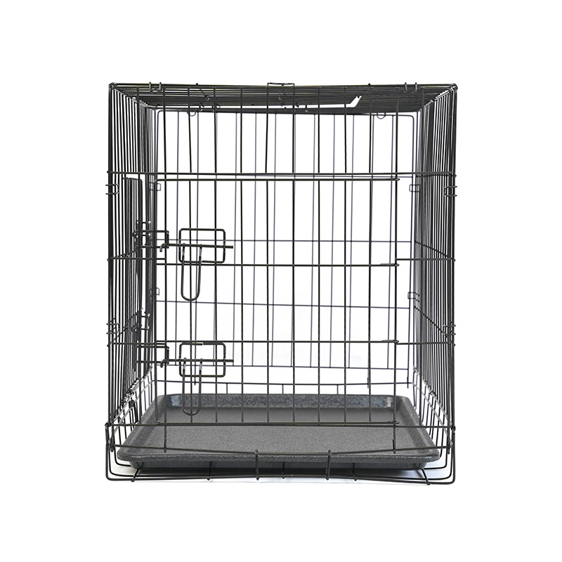 DH016-2 Opvouwbare 2-deurs kennel voor huisdieren met ABS-lade