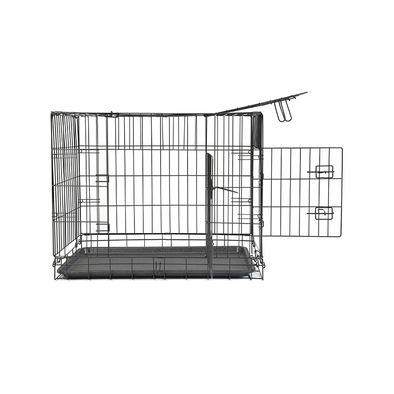 DH016-2 Opvouwbare 2-deurs kennel voor huisdieren met ABS-lade