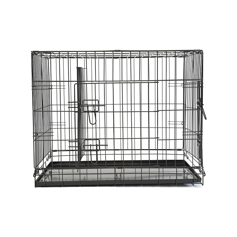 DH016-2 Opvouwbare 2-deurs kennel voor huisdieren met ABS-lade