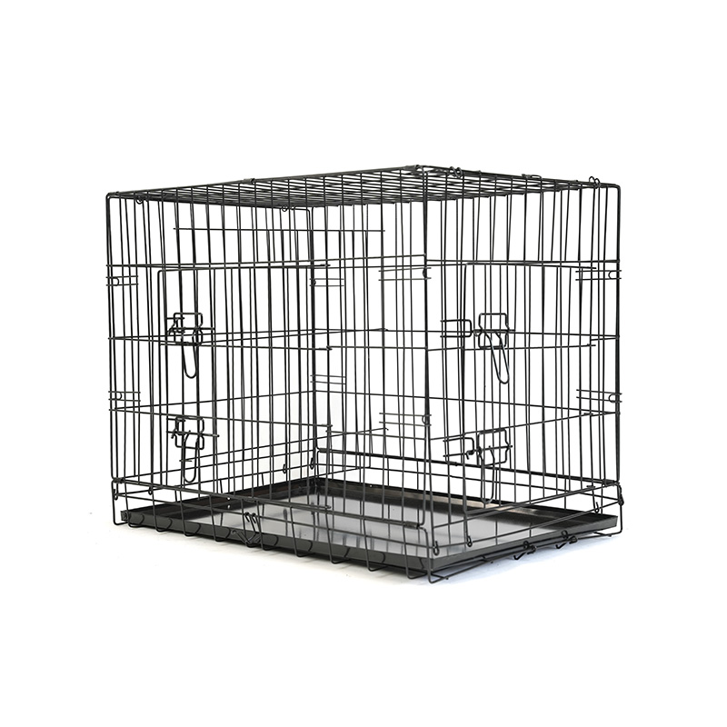 DH016-2 Opvouwbare 2-deurs kennel voor huisdieren met ABS-lade