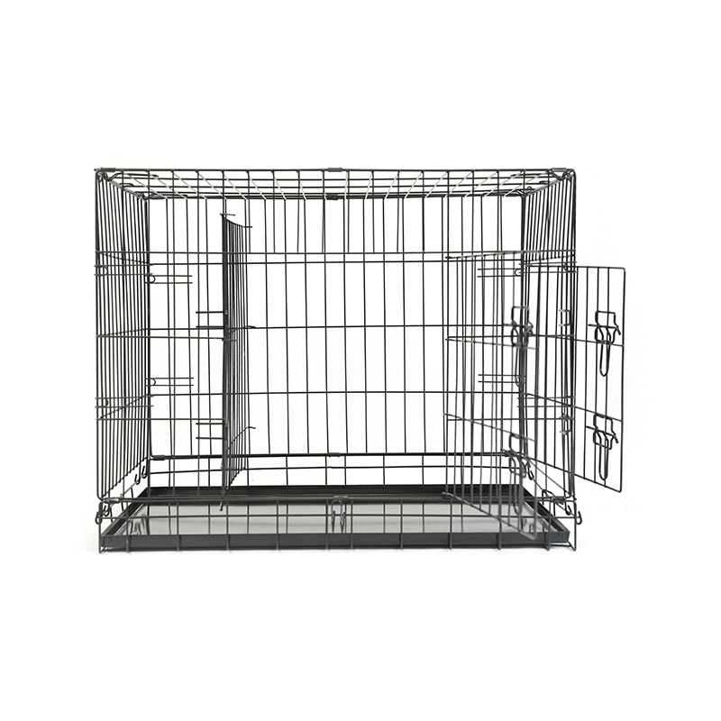 DH016-2 Opvouwbare 2-deurs kennel voor huisdieren met ABS-lade